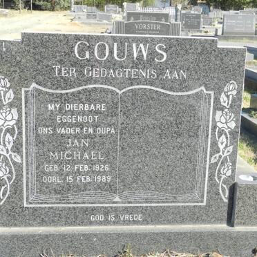 GOUWS Jan Michael 1926-1989