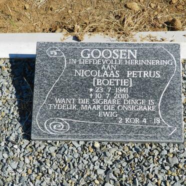 GOOSEN Nicolaas Petrus 1941-2010