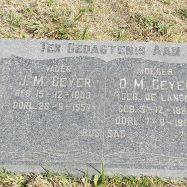 GEYER J.M. 1893-1957 &amp; O.M. DE LANGE 1884-1968