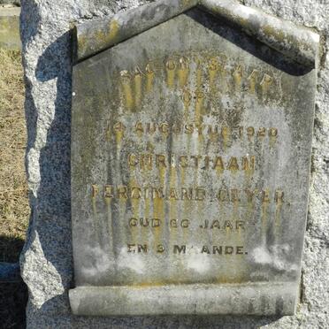 GEYER Christiaan Ferdinand -1920