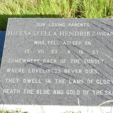 HENDRIKZ Jules -1963 &amp; Stella VICARY -1987