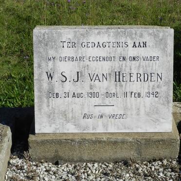 HEERDEN W.S.J., van 1900-1942