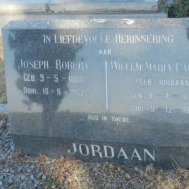 JORDAAN Joseph Robert 1888-1962 &amp; Willem Maria Paulina JORDAAN 1888-1960
