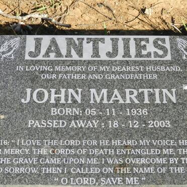 JANTJIES John Martin 1936-2003