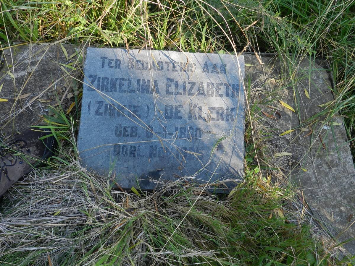 KLERK Zirkelina Elizabeth, de 1880-1925