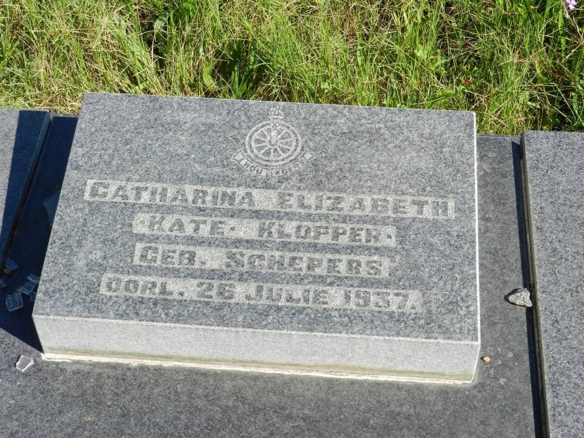 KLOPPER Catharina Elizabeth nee SCHEEPERS -1937