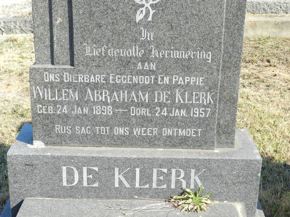 KLERK Willem Abraham, de 1898-1957