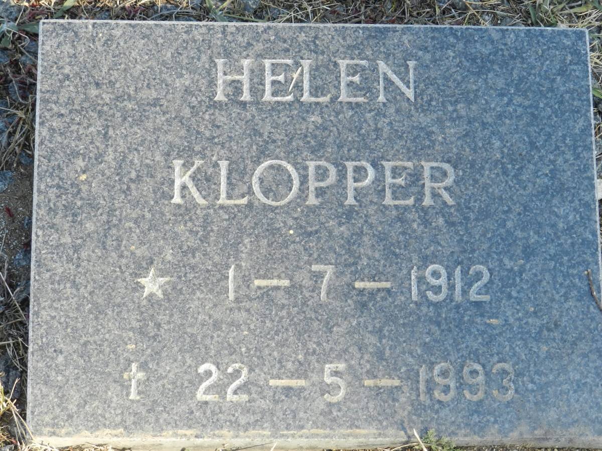 KLOPPER Helen 1912-1993