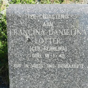 LOTTER Francina Danielina nee FERREIRA -1948