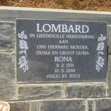 LOMBARD Rona 1931-2018