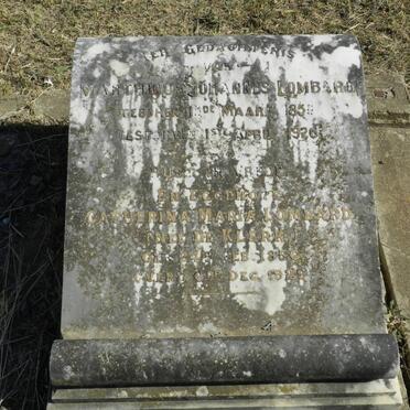 LOMBARD Marthinus Johannes 1850-1926 &amp; Catherina Maria DE KLERK 1856-1929