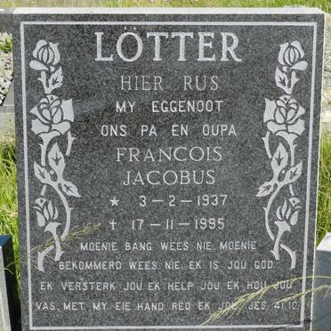 LÖTTER Francois Jacobus 1937-1995