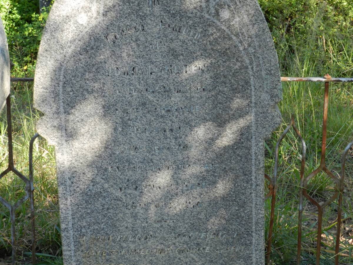 LONGDEN John 1827-1914