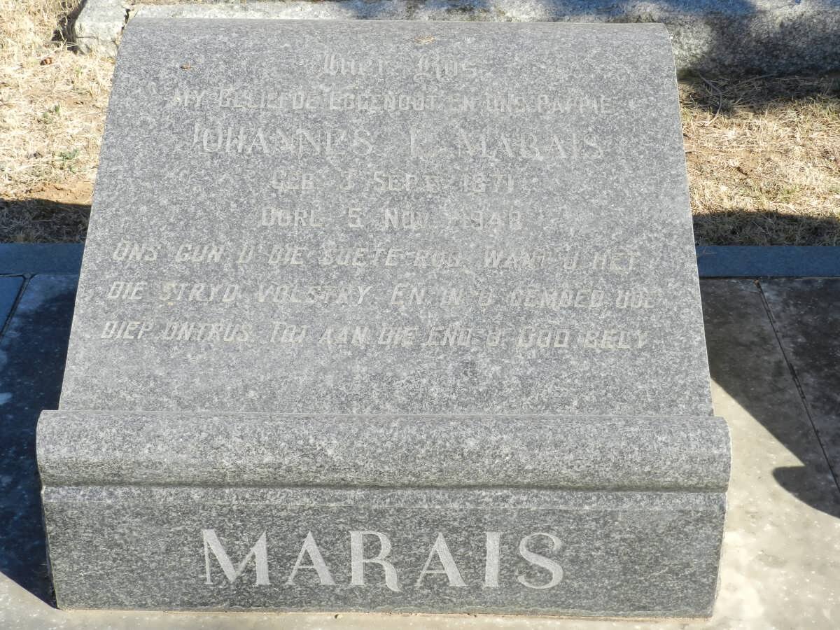 MARAIS Johannes I. 1871-1948