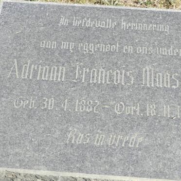 MAASDORP Adriaan Francois 1882-1937