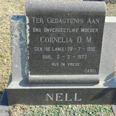 NELL Cornelia D.M. nee DE LANGE 1890-1973