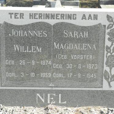 NEL Johannes Willem 1874-1959 &amp; Sarah Magdalena VORSTER 1873-1945