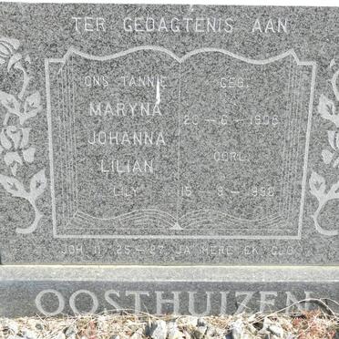 OOSTHUIZEN Maryna Johanna Lilian 1908-1996