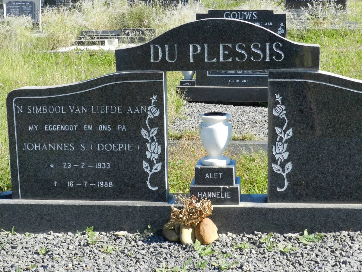 PLESSIS Johannes S., du 1933-1988
