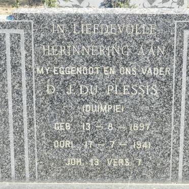 PLESSIS D.J., du 1897-1941