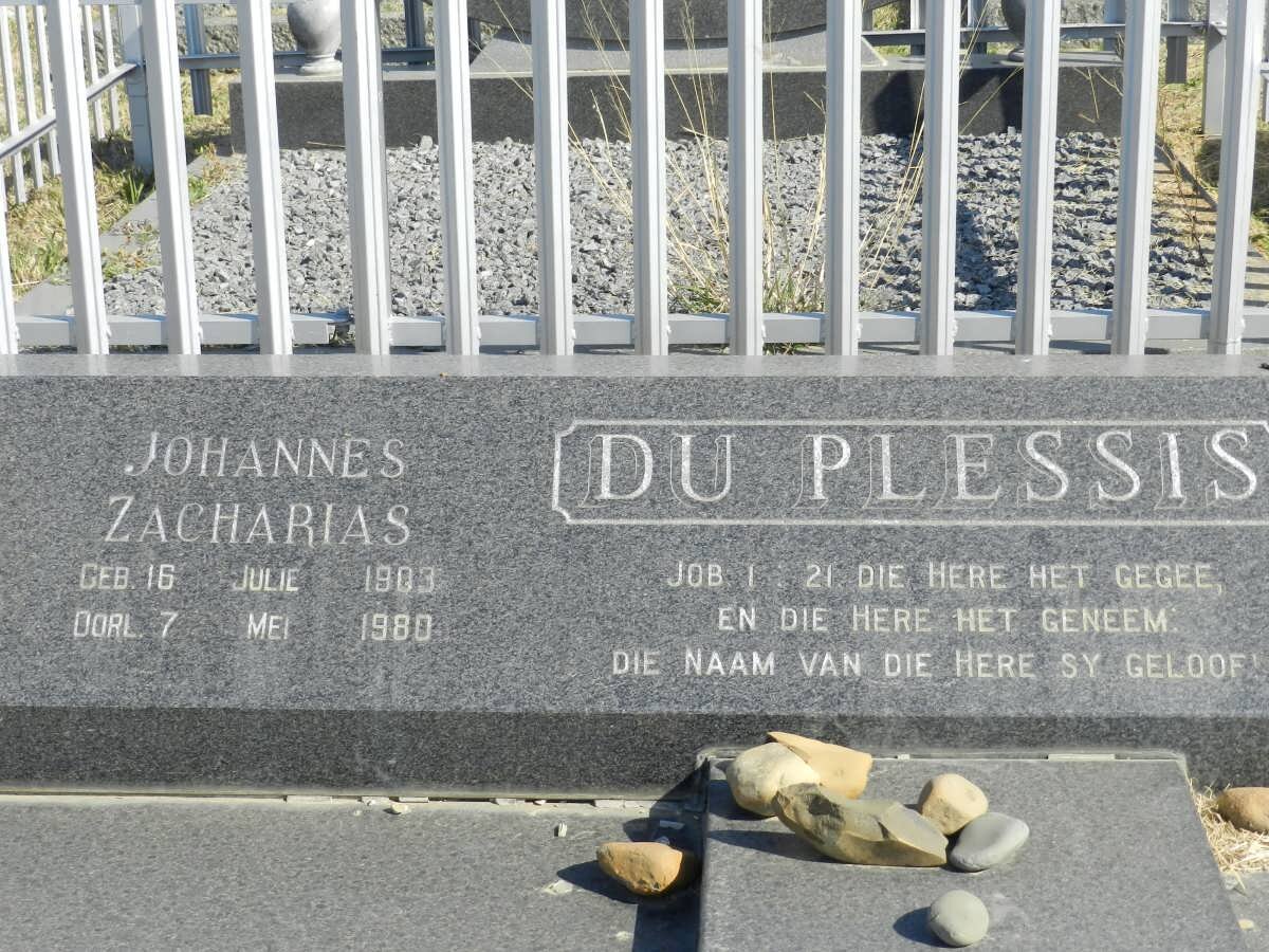 PLESSIS Johannes Zacharias, du 1903-1980