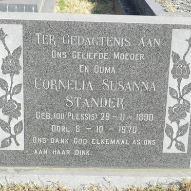 STANDER Cornelia Susanna nee DU PLESSIS 1890-1970