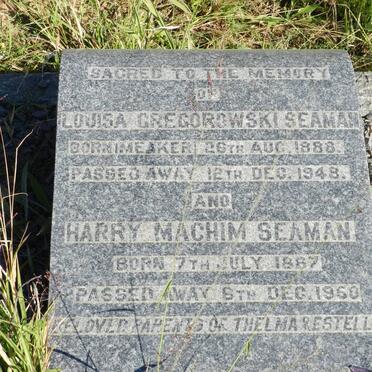 SEAMAN Harry Machim 1887-1960 &amp; Louisa Gregorowski MEAKER 1888-1948