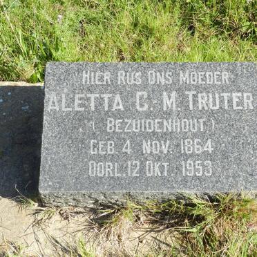 TRUTER Aletta C.M.  nee BEZUIDENHOUT 1864-1953