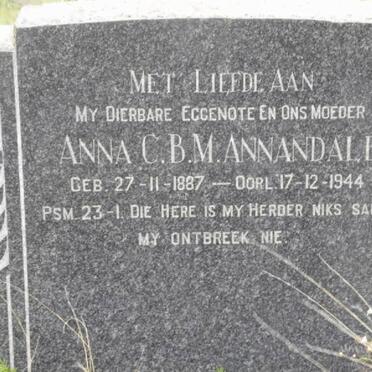 ANNANDALE Anna C.B.M. 1887-1944