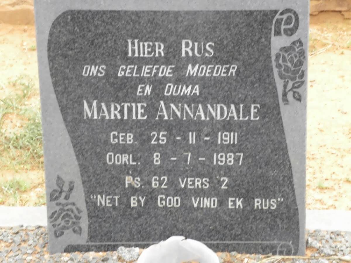 ANNANDALE Martie 1911-1987