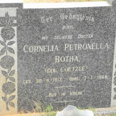 BOTHA Cornelia Petronella nee COETZEE 1917-1968