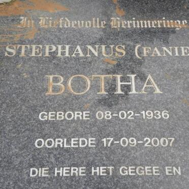 BOTHA Stephanus 1936-2007