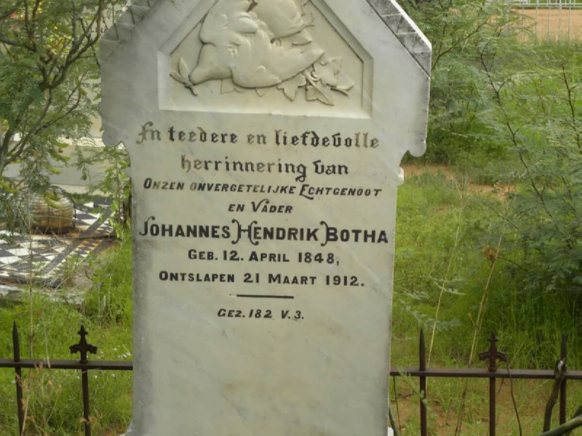 BOTHA Johannes Hendrik 1848-1912
