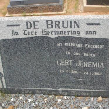 BRUIN Gert Jeremia, de 1881-1963