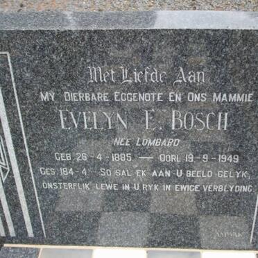 BOSCH Evelyn E. nee LOMBARD 1885-1949
