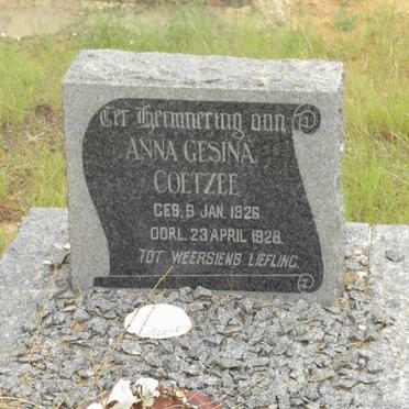 COETZEE Anna Gesina 1926-1928