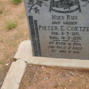 COETZEE Pieter E. 1871-1936
