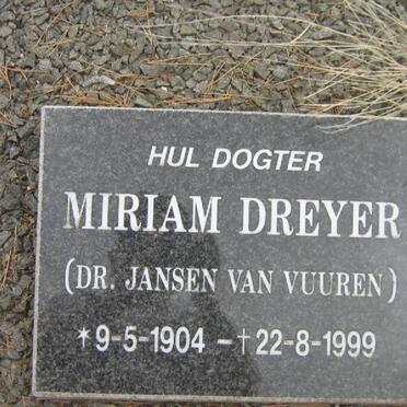 DREYER Miriam 1904-1999