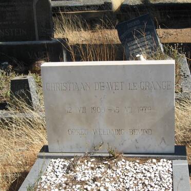 GRANGE Christiaan de Wet, le 1900-1979