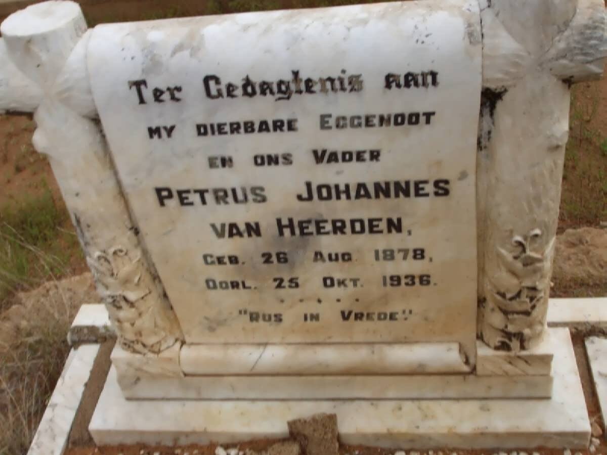 HEERDEN Petrus Johannes, van 1878-1936