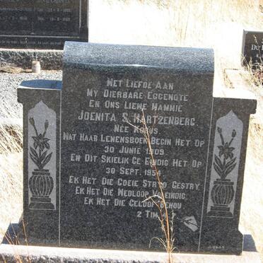 HARTZENBERG Joenita S. nee KOBUS 1909-1954