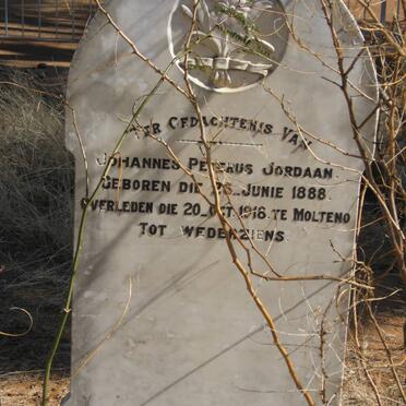 JORDAAN Johannes Petrus 1888-1918