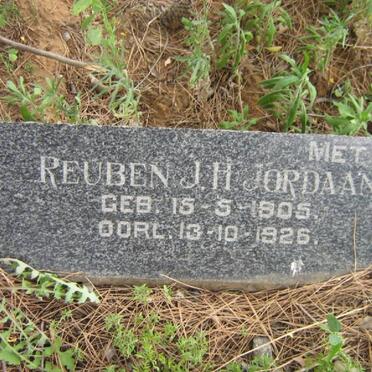 JORDAAN Reuben J.H. 1905-1926