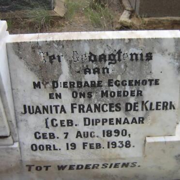KLERK Juanita Frances, de nee DIPPENAAR 1890-1938