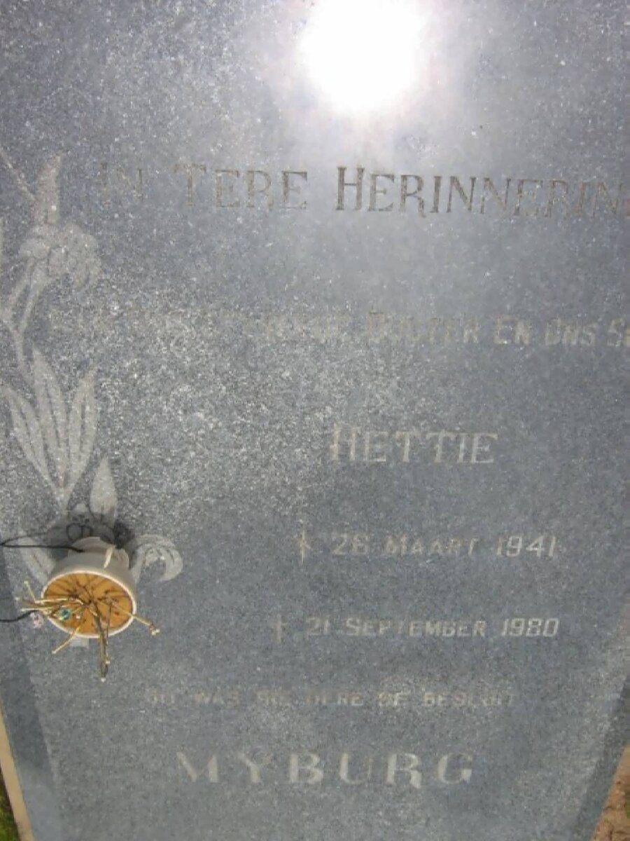 MYBURG Hettie 1841-1980