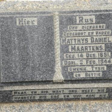 MAARTENS Matthys Daniel 1891-1944