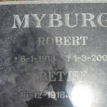 MYBURG Robert 1913-2000 &amp; Bettie 1918-