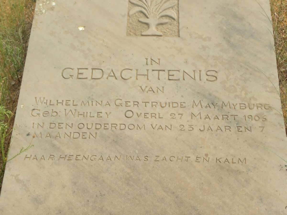 MYBURG Wilhelmina Gertruide May nee WHILEY -1905
