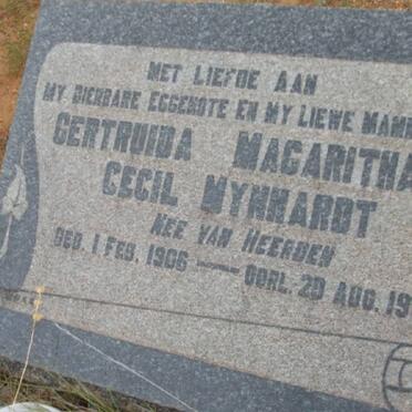 MYNHARDT Gertruida Magaritha Cecil nee VAN HEERDEN 1906-19??