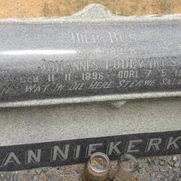 NIEKERK Johannes Lodewikus, van 1896-1966